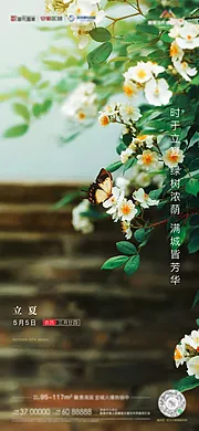 素材能量站-立夏节气地产海报