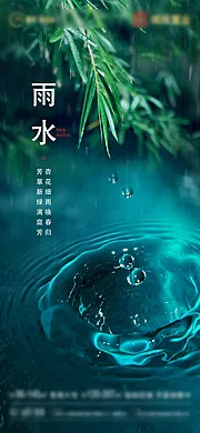 素材能量站-雨水节气海报