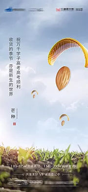 素材能量站-芒种高考节气海报