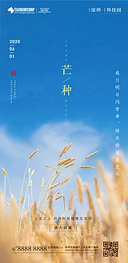 素材能量站-地产芒种节气海报