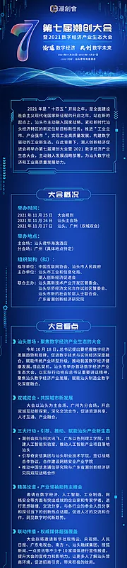 素材能量站-潮创峰会海报长图