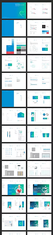 素材能量站-一套现代医疗科技风VIS全套详细案例