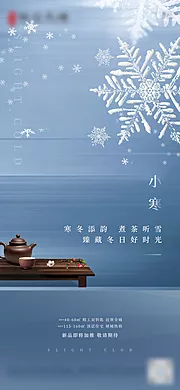 素材能量站-房地产小寒大寒节气海报