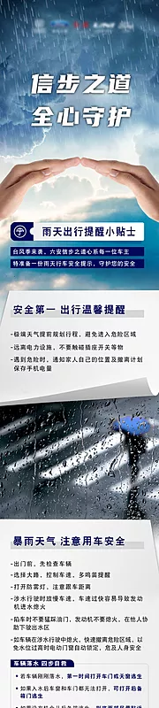 素材能量站-台风暴雨安全行车指南长图