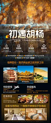 素材能量站-初遇胡杨旅游海报