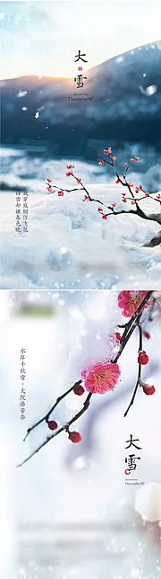 素材能量站-大雪节气海报