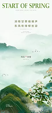 素材能量站-地产立春雨水惊蛰节气海报