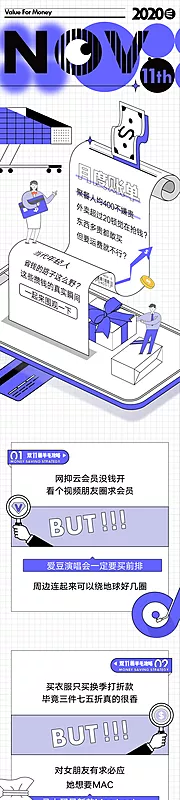 素材能量站-月度消费账单设计推文长图