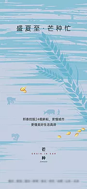 素材能量站-芒种节气海报