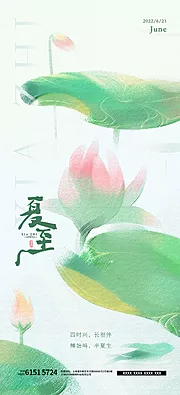 素材能量站-夏至节气海报