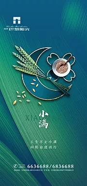 素材能量站-创意小满节气海报