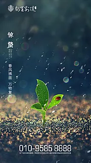 素材能量站-惊蛰微信移动端海报