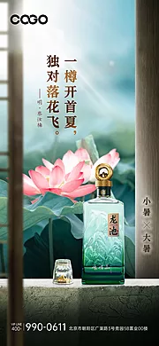 素材能量站-白酒节气海报