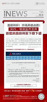 素材能量站-地产政策新闻快讯刷屏海报