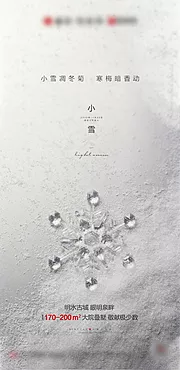 素材能量站-地产小雪节气海报