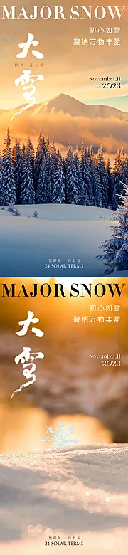 素材能量站-大雪系列海报