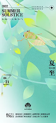 素材能量站-夏至海报