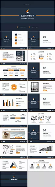 素材能量站-企业商务计划书PPT