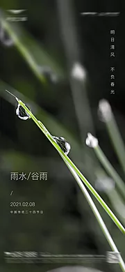 素材能量站-房地产二十四节气雨水谷雨海报