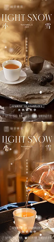 素材能量站-地产小雪节气海报