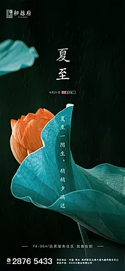 素材能量站-中式地产夏至节气海报