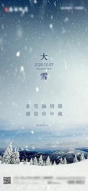 素材能量站-大雪节气海报