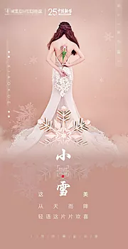 素材能量站-小雪节气海报