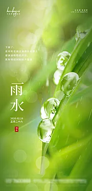 素材能量站-雨水节气刷屏稿移动端地产稿