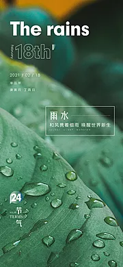 素材能量站-雨水 小雨 节气