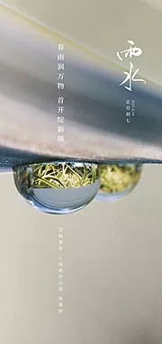 素材能量站-雨水 小雨 节气