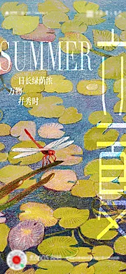 素材能量站-立夏夏至小满海报