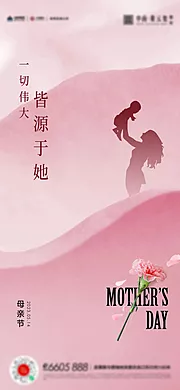 素材能量站-母亲节父亲节女神节海报