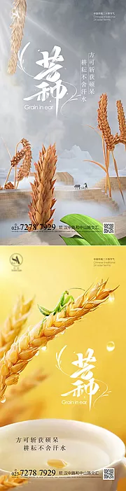 素材能量站-芒种节气海报