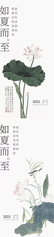 素材能量站-夏至节气海报