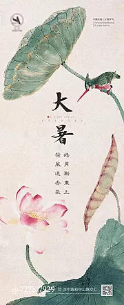 素材能量站-大暑节气海报