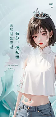 素材能量站-医美女王节早安