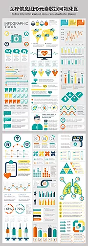 素材能量站-医疗信息图形元素数据可视化图