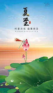 素材能量站-夏至节气海报