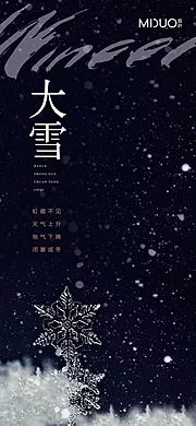 素材能量站-大雪节气海报