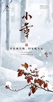 素材能量站-小雪节气海报