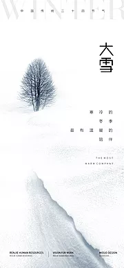 素材能量站-大雪节气海报