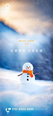 素材能量站-产项目大雪节气暖心海报