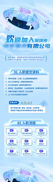 素材能量站-公司人力部门新人入职长图