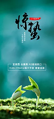 素材能量站-惊蛰春雨海报