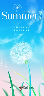 素材能量站-地产美业夏至节气海报