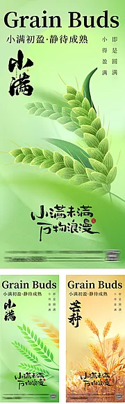 素材能量站-地产小满芒种节气海报