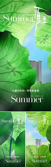 素材能量站-地产夏至节气海报