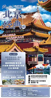 素材能量站-长城京津旅行北京故宫旅游海报