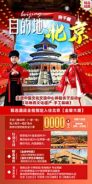 素材能量站-故宫旅游北京旅行长城京津海报