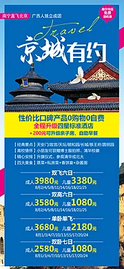 素材能量站-故宫京津旅游长城北京海报